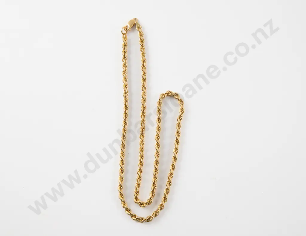 18ct Fancy Rope Twist Neck Chain Image 1++
