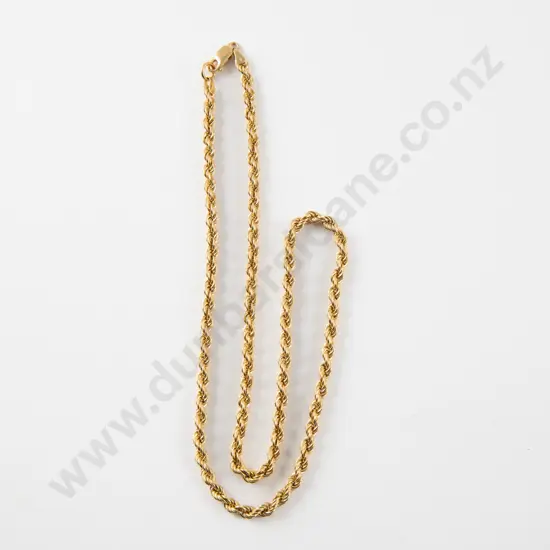 18ct Fancy Rope Twist Neck Chain