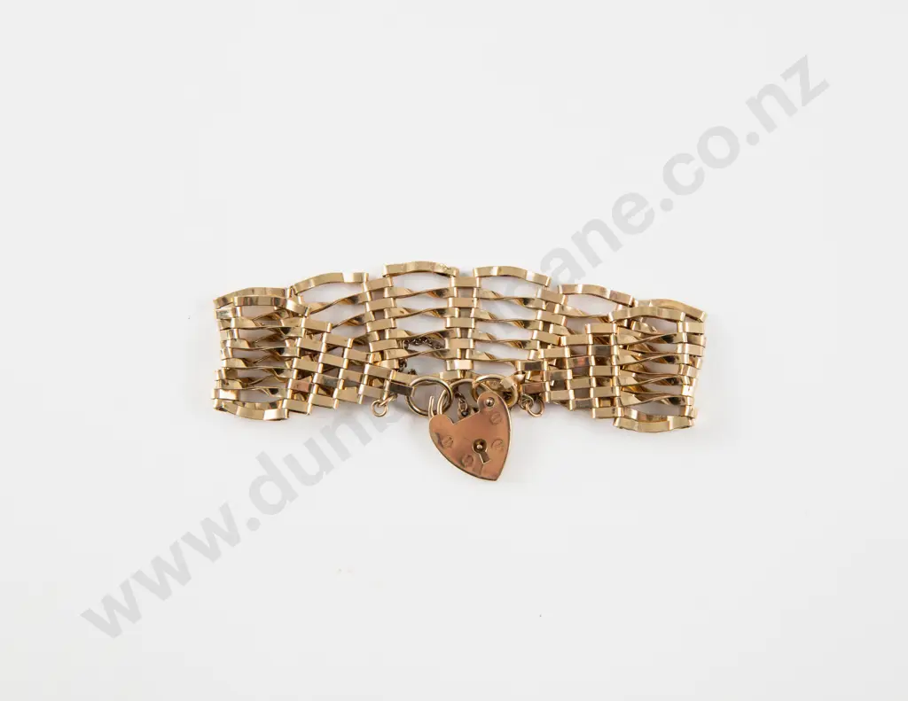 9ct Gate Link Bracelet Image 1++