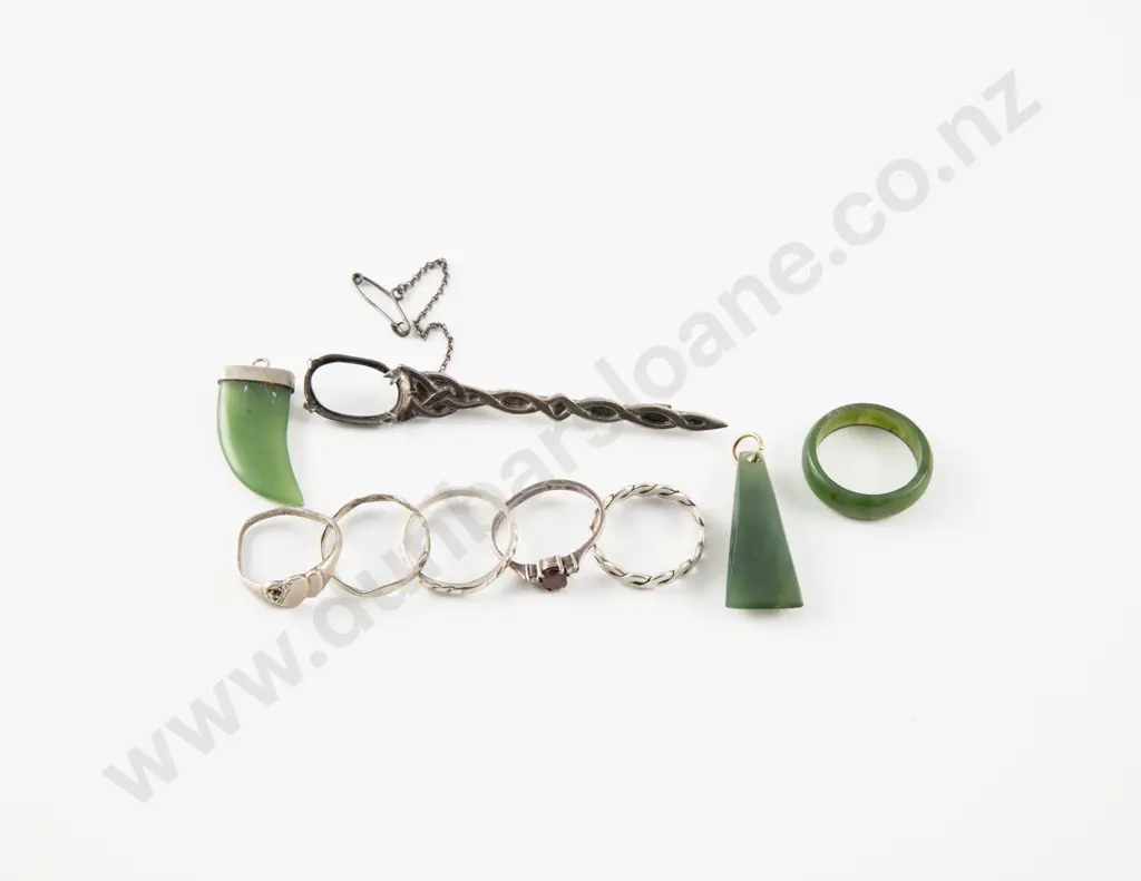 Collection of NZ Greenstone and S/S Jewellery Image 1++