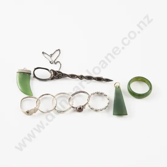 Collection of NZ Greenstone and S/S Jewellery