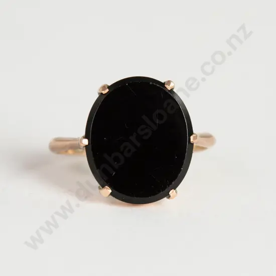 9ct Onyx Panel Ring