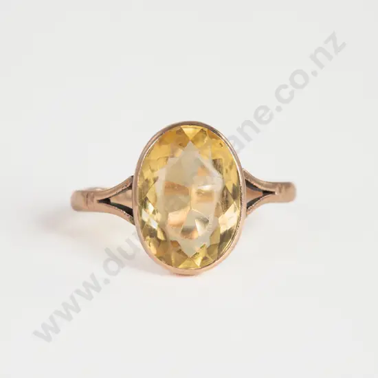 9ct Single Citrine Ring