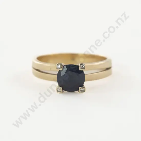 18ct Five Stone Sapphire and Diamond Ring