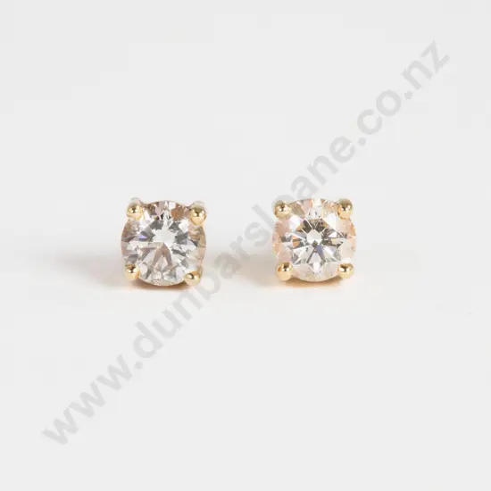 Pair 18ct Diamond Stud Earrings