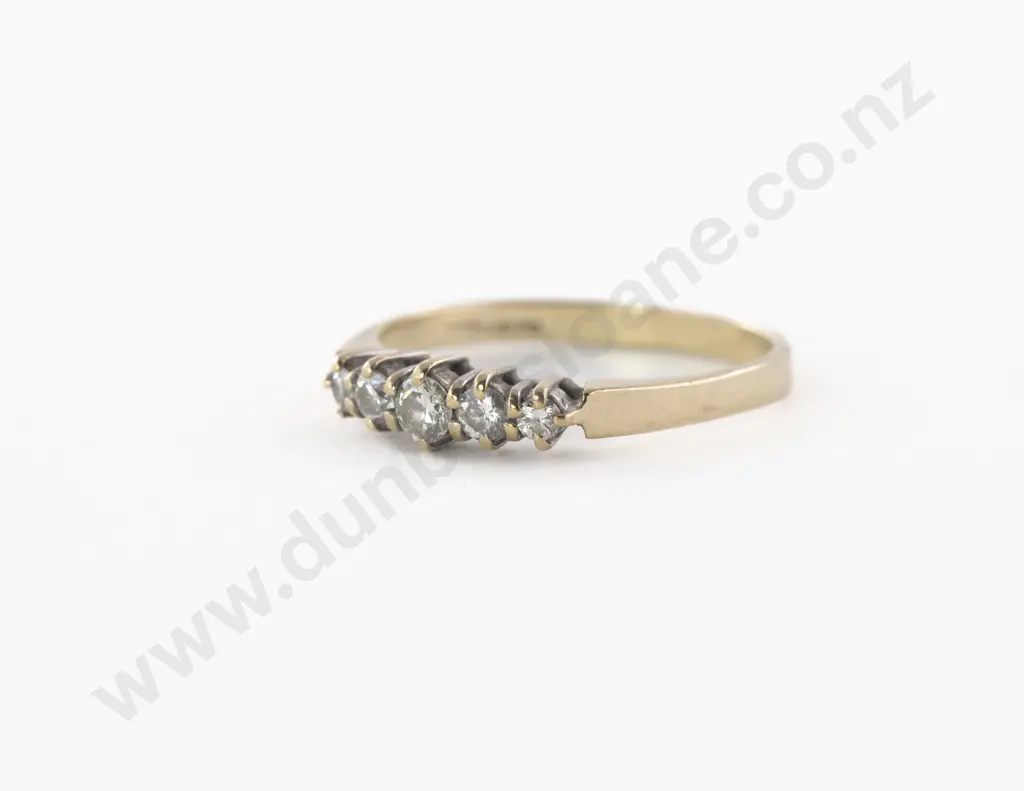 9ct Five Stone Diamond Bridge Ring Image 1++