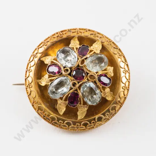 Victorian 15ct Fancy Target Brooch