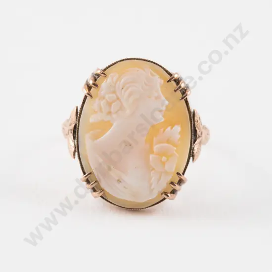 9ct Classical Portrait Cameo Dress Ring