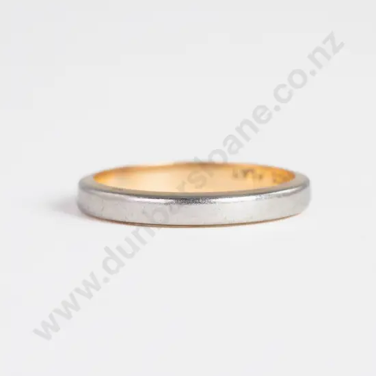 Platinum and 18ct Plain Band Ring