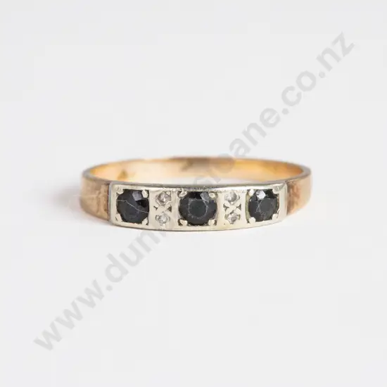 9ct Three Stone Sapphire Eternity Band