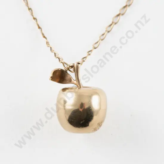 9ct Gold Apple Pendant