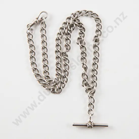 S/S Curb Link Albert Neck Chain