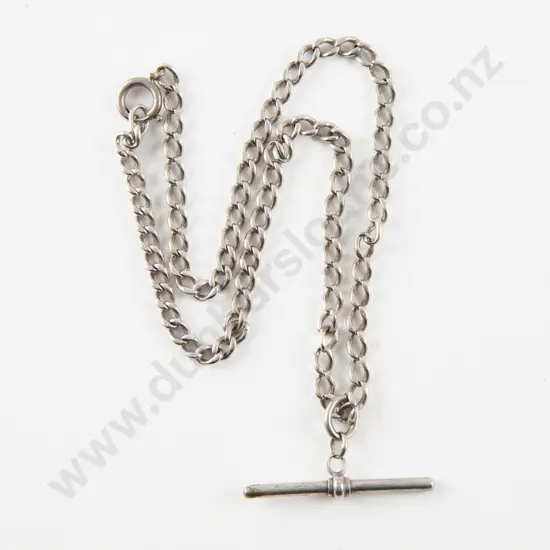 S/S Curb Link Albert Chain Neck Chain