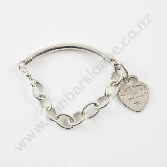 Tiffany & Co Sterling Silver Heart Tag Bracelet