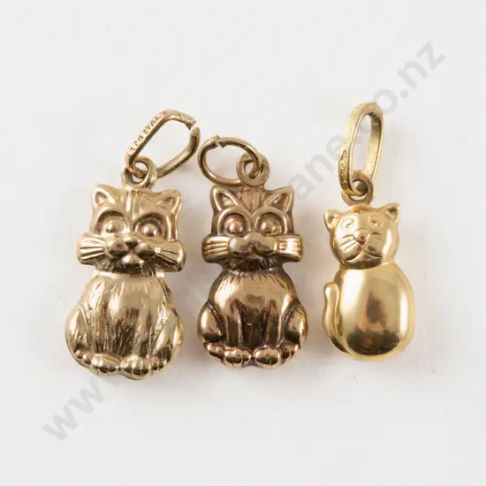 18ct and 9ct Cat Charms