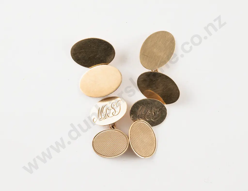 Two Pairs of 9ct Cufflinks Image 1++