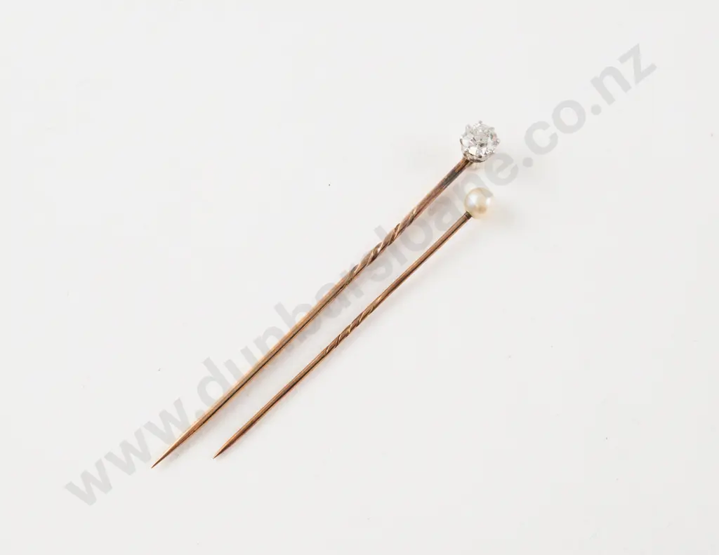 Victorian 9ct Single Diamond Stick Pin Image 1++