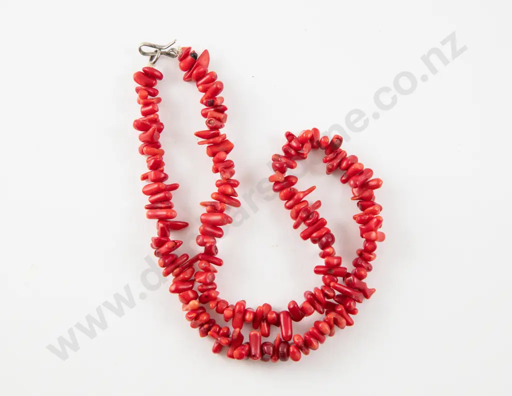 Single Strand Coral Bead Necklace Image 1++