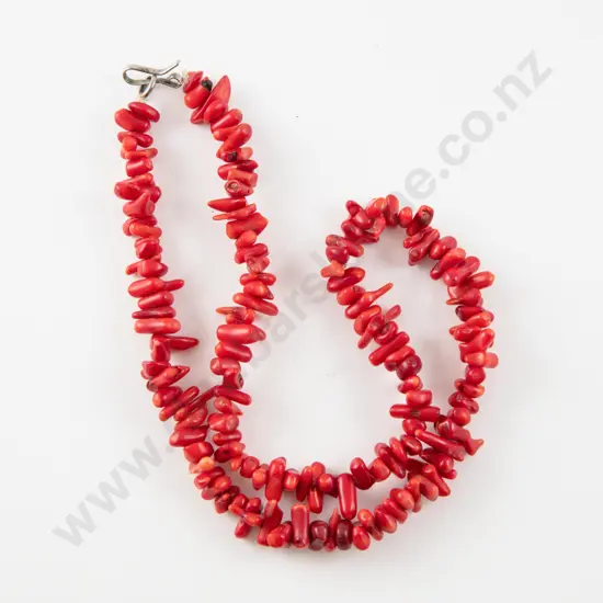 Single Strand Coral Bead Necklace