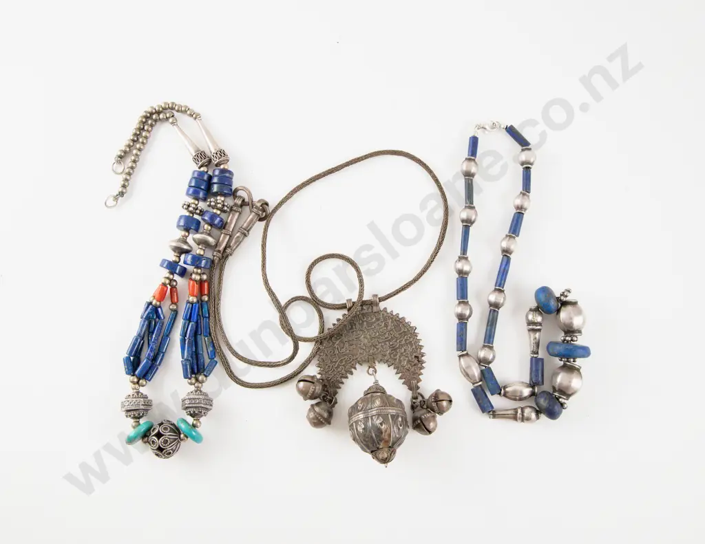 Three Vintage Tribal Necklaces Image 1++