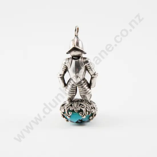 Mexican .925 Silver Conquistador Pendant