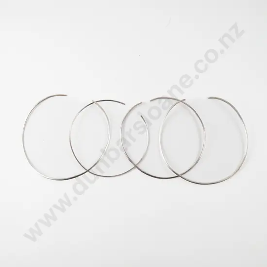 Four Sterling Silver Chocker Necklaces