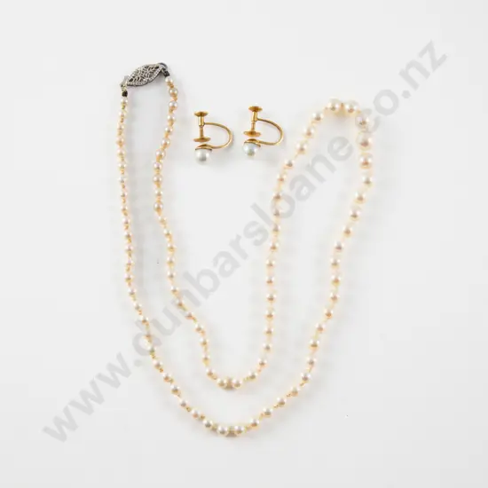 Pair 14ct Cultured Pearl Stud Earrings