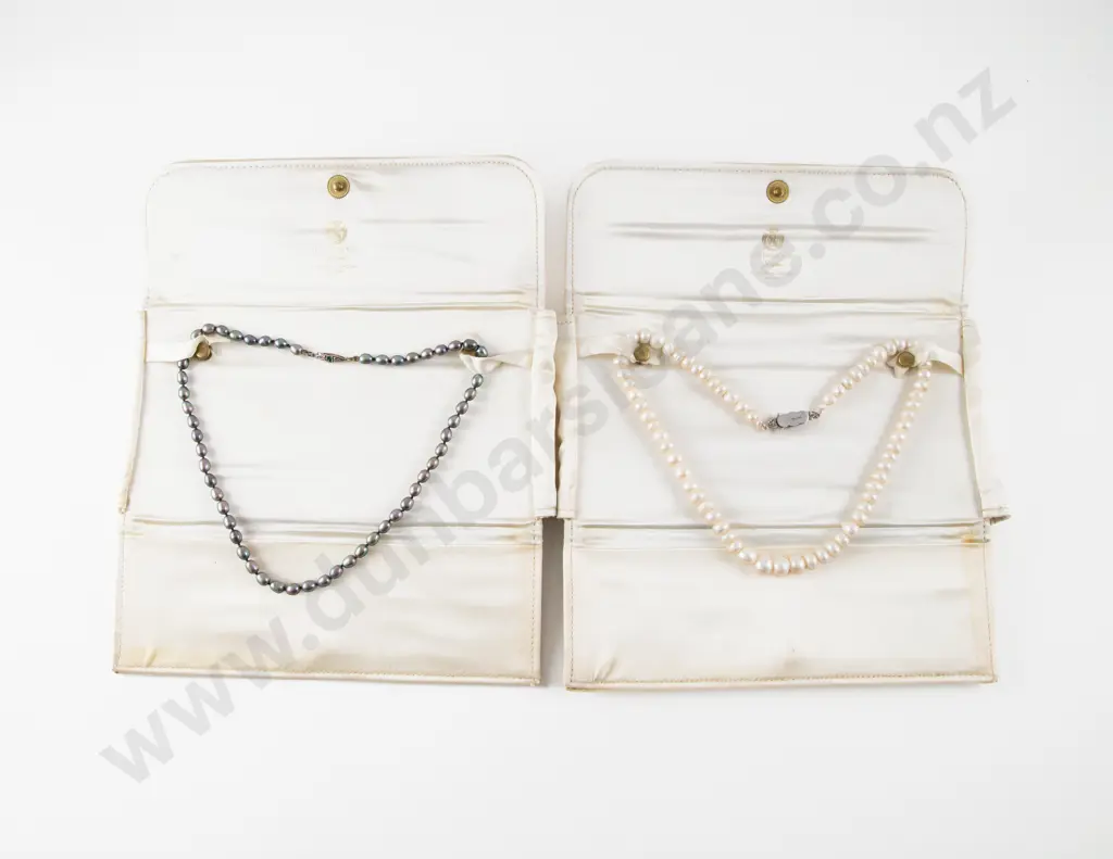 Two Single Strand Fresh Water Pearl Necklaces Image 1++