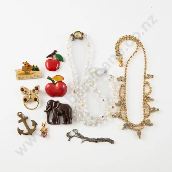 Vintage Single Strand Crystal Bead Necklace