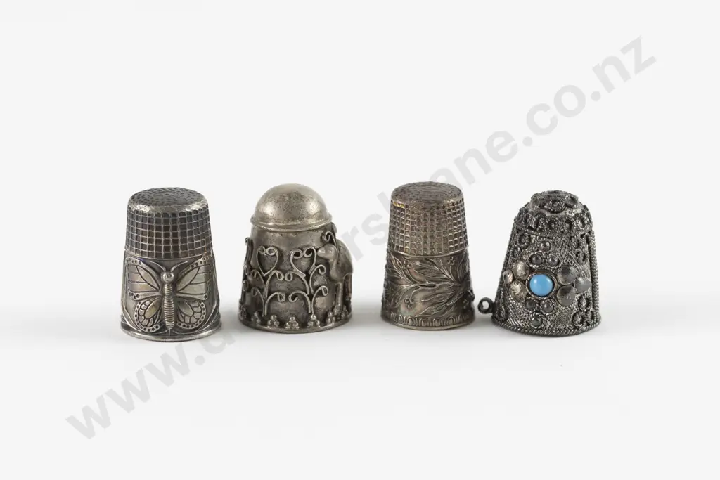 Two S/S Thimbles and Two Silver Image 1++