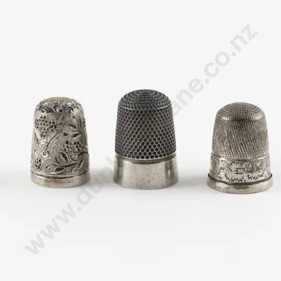 Three Antique S/S Thimbles