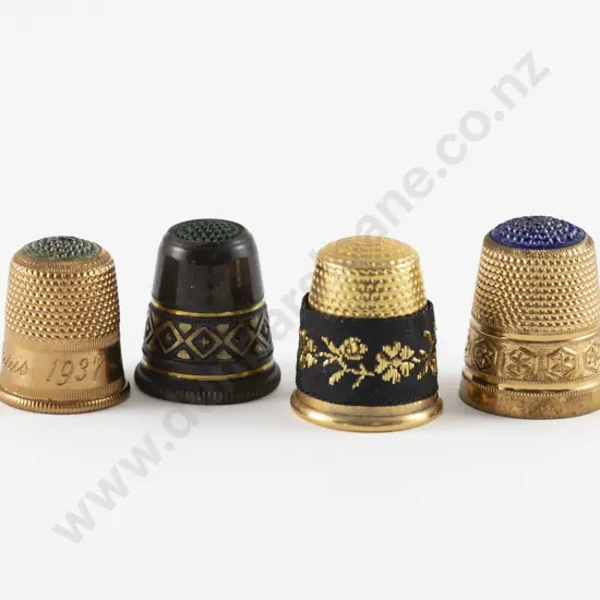 Three Gold Plated Thimbles