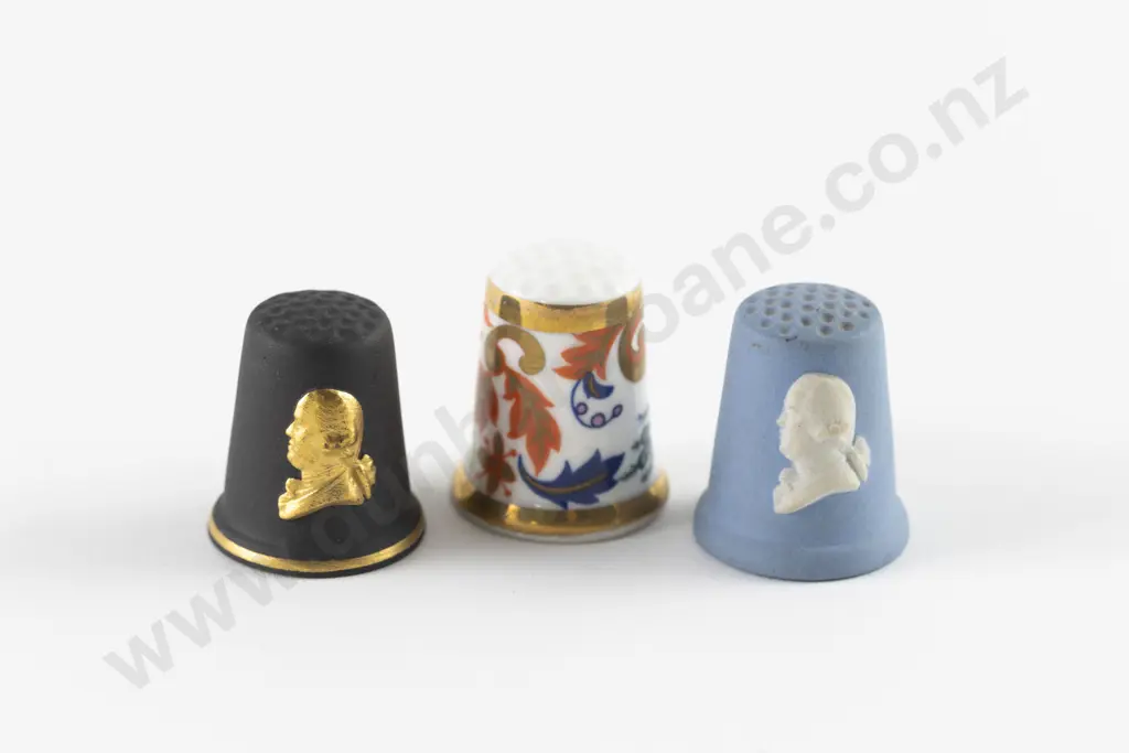 Royal Worcester and Two Wedgwood Thimbles Image 1++