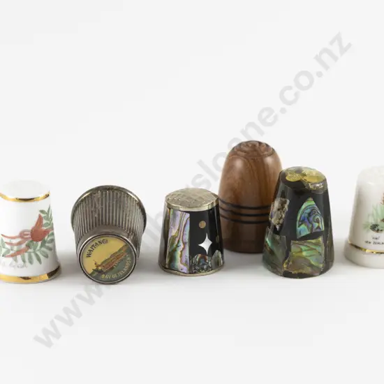 Six Assorted NZ Theme Thimbles