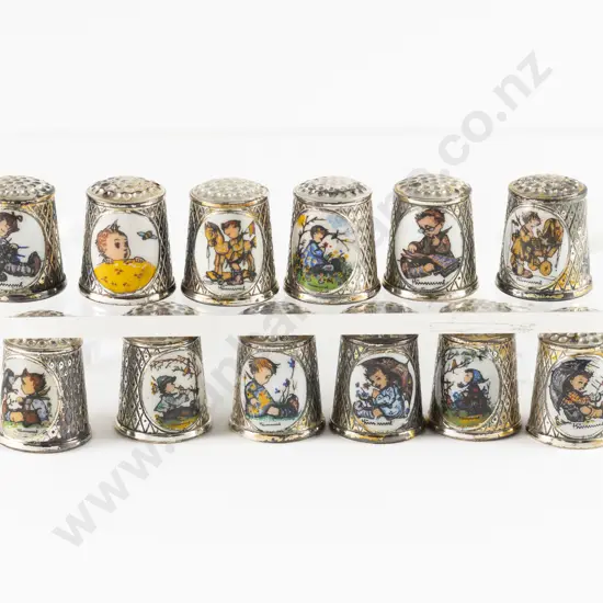 Twelve Medal Thimble Guild Hummel Thimbles