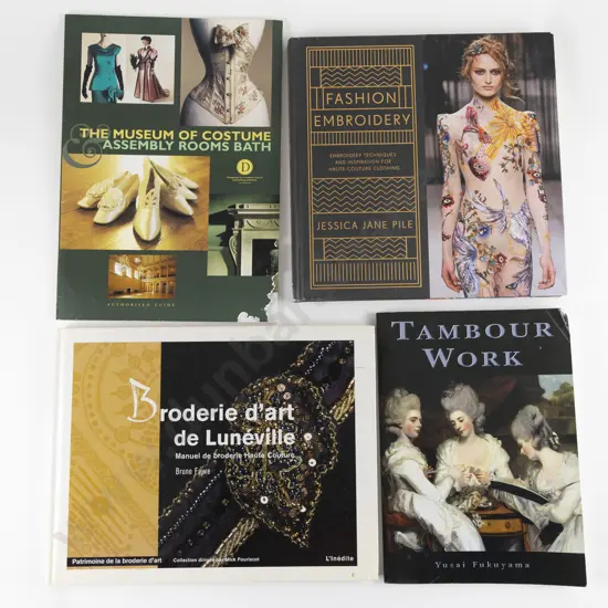 Four Embroidery and Fashion Books