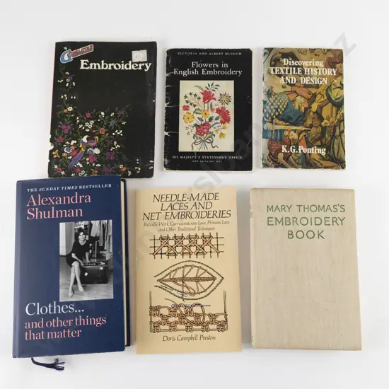 Six Embroidery and Fashion Books