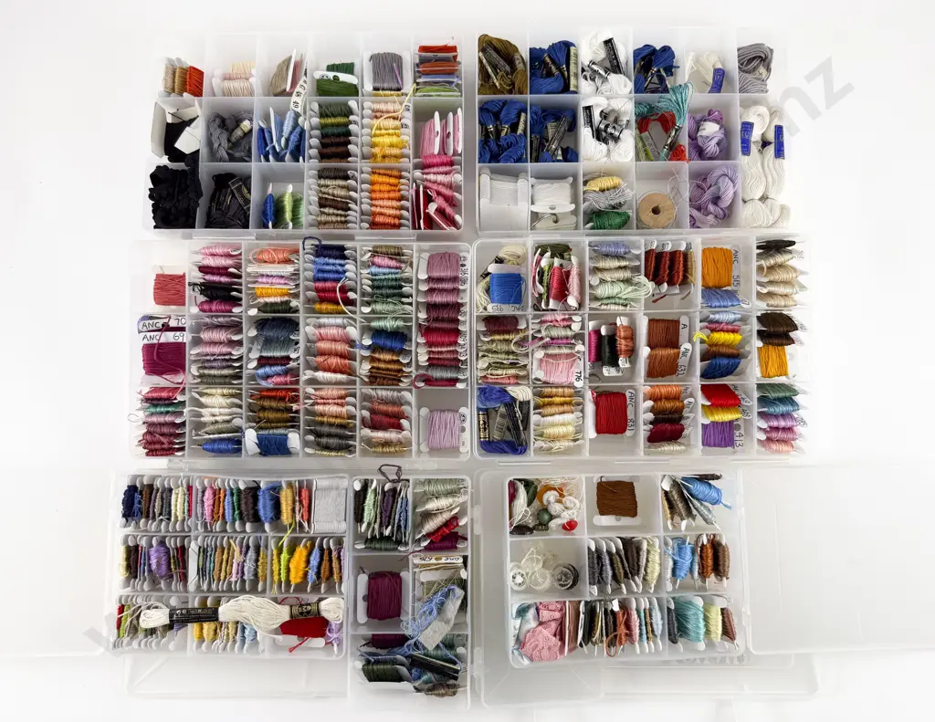 Quantity of Assorted Part Skeins of Embroidery Cottons Image 1++