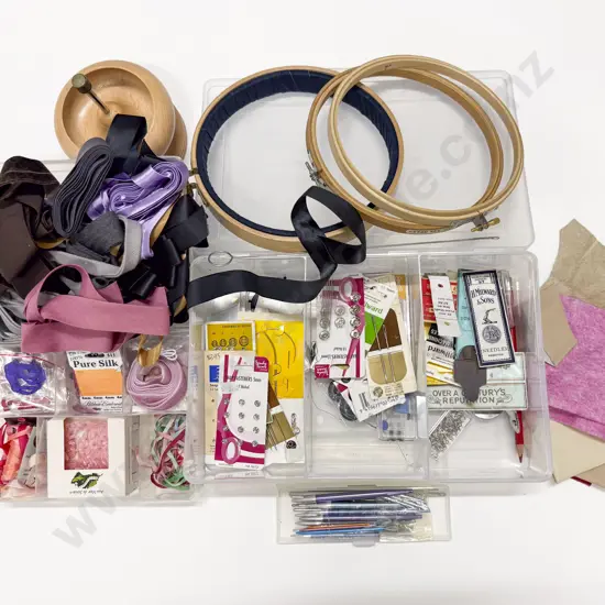 Collection of Various Sewing Accessories Interchangeable Knitting Needles