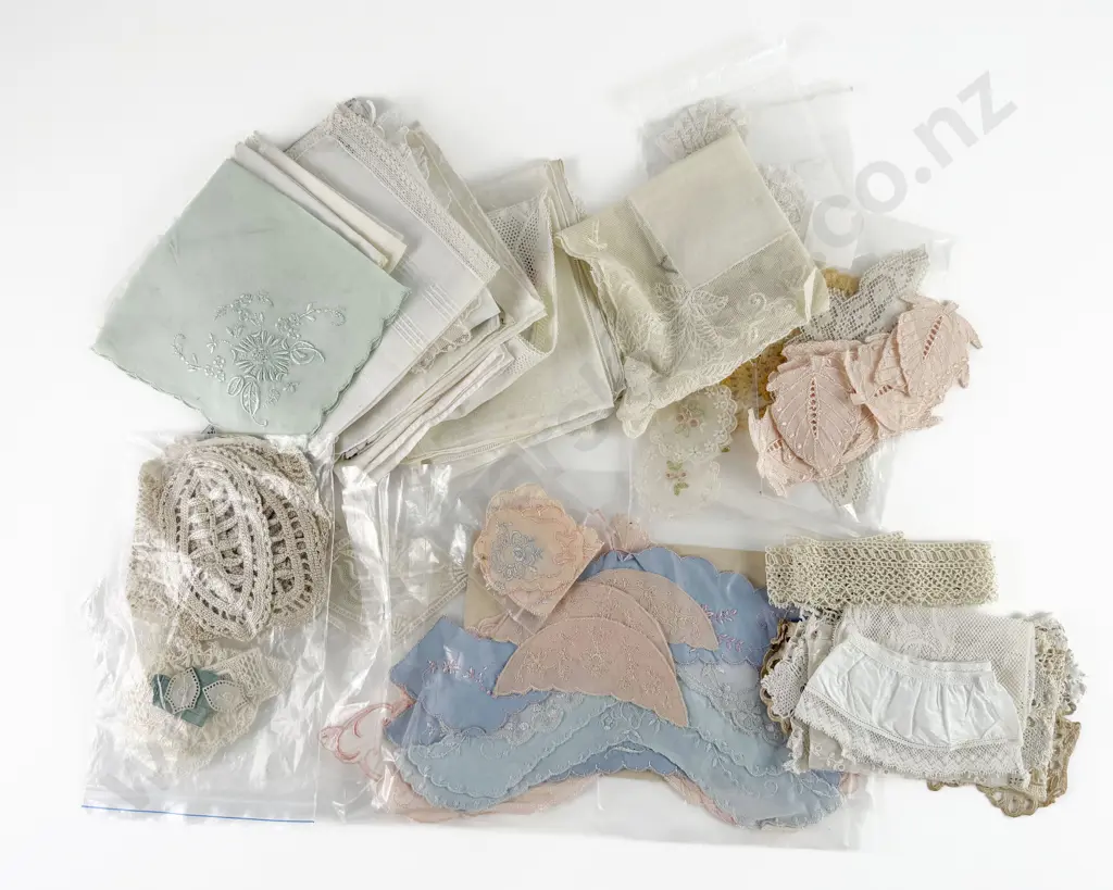 Collection of Vintage Lace Inserts and Handkerchief's Image 1++