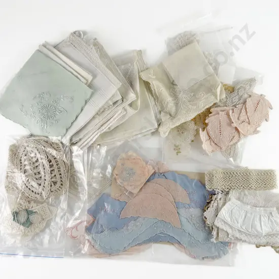 Collection of Vintage Lace Inserts and Handkerchief's