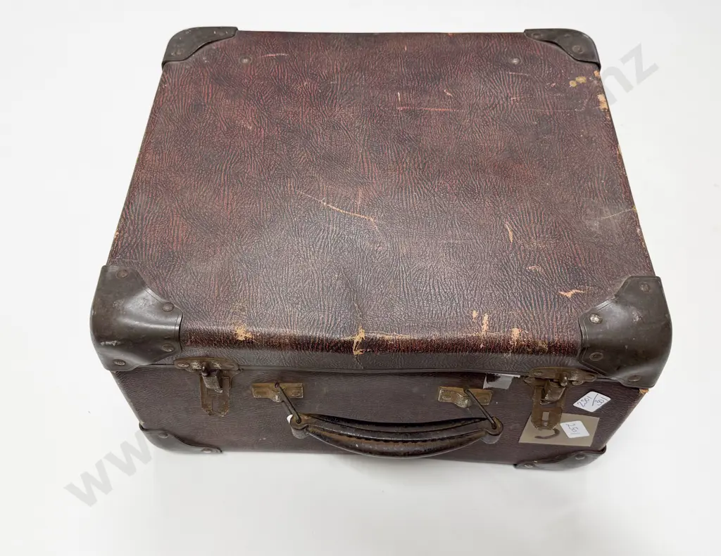Vintage Suitcase with Quantity of Vintage Material Remnants Image 1++