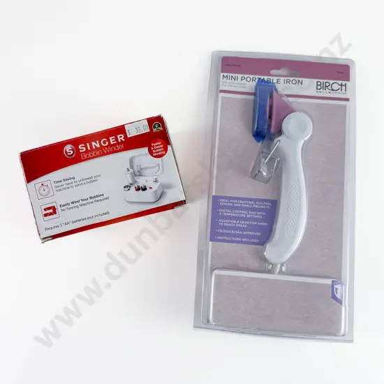 Singer Bobbin Winder with Mini Portable Iron