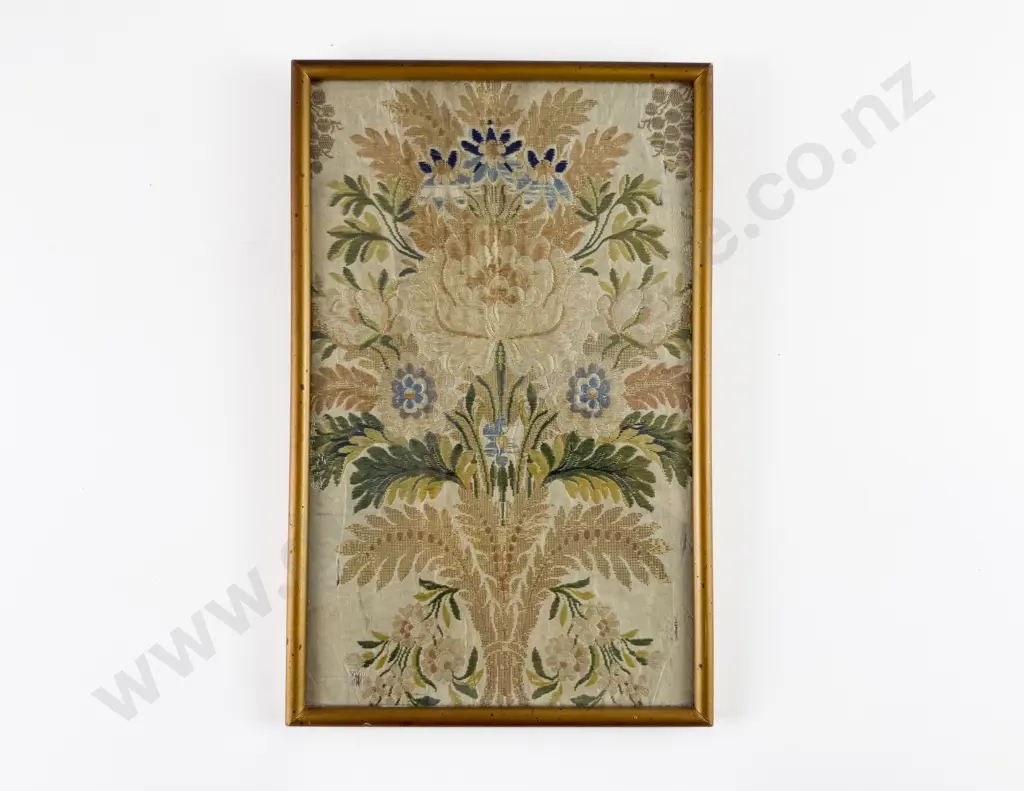 C19th Framed Brocaded Sample Piece Image 1++