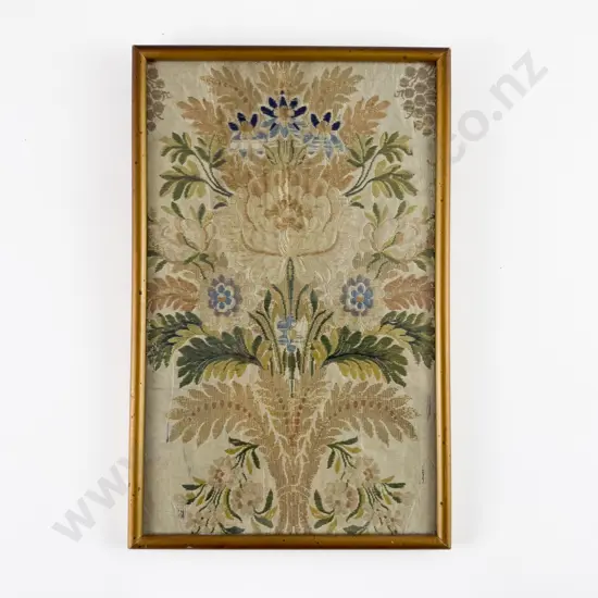 C19th Framed Brocaded Sample Piece