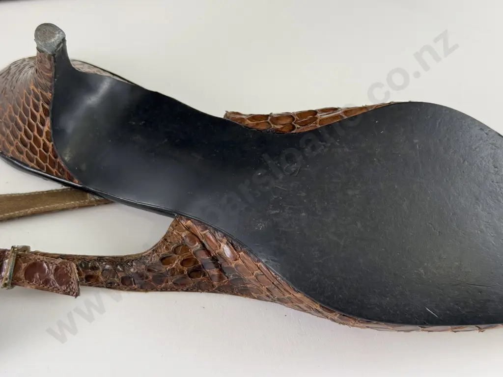 Mid C20th Jane Shilton Made in England Crocodile Skin Handbag Image 1++