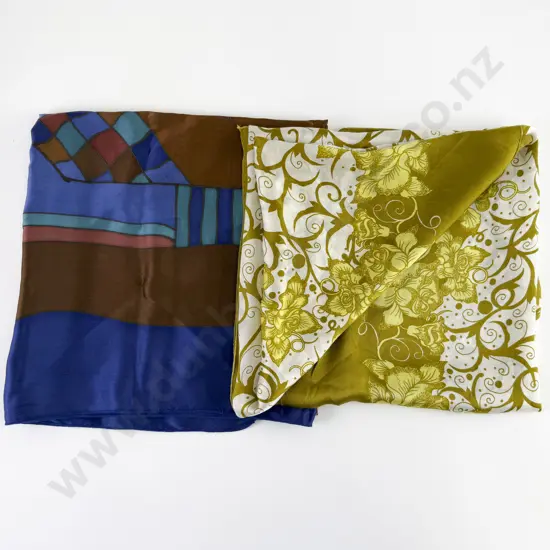 Two Large Silk Scarfs