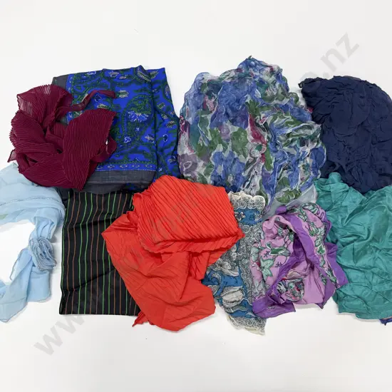 Twelve Various Mid C20th Head and Neck Scarfs