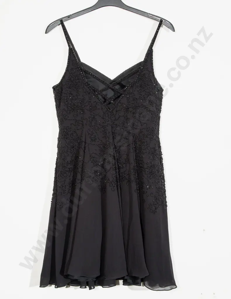 Late 1980's Hand Beaded Short Length Ball Gown Image 1++