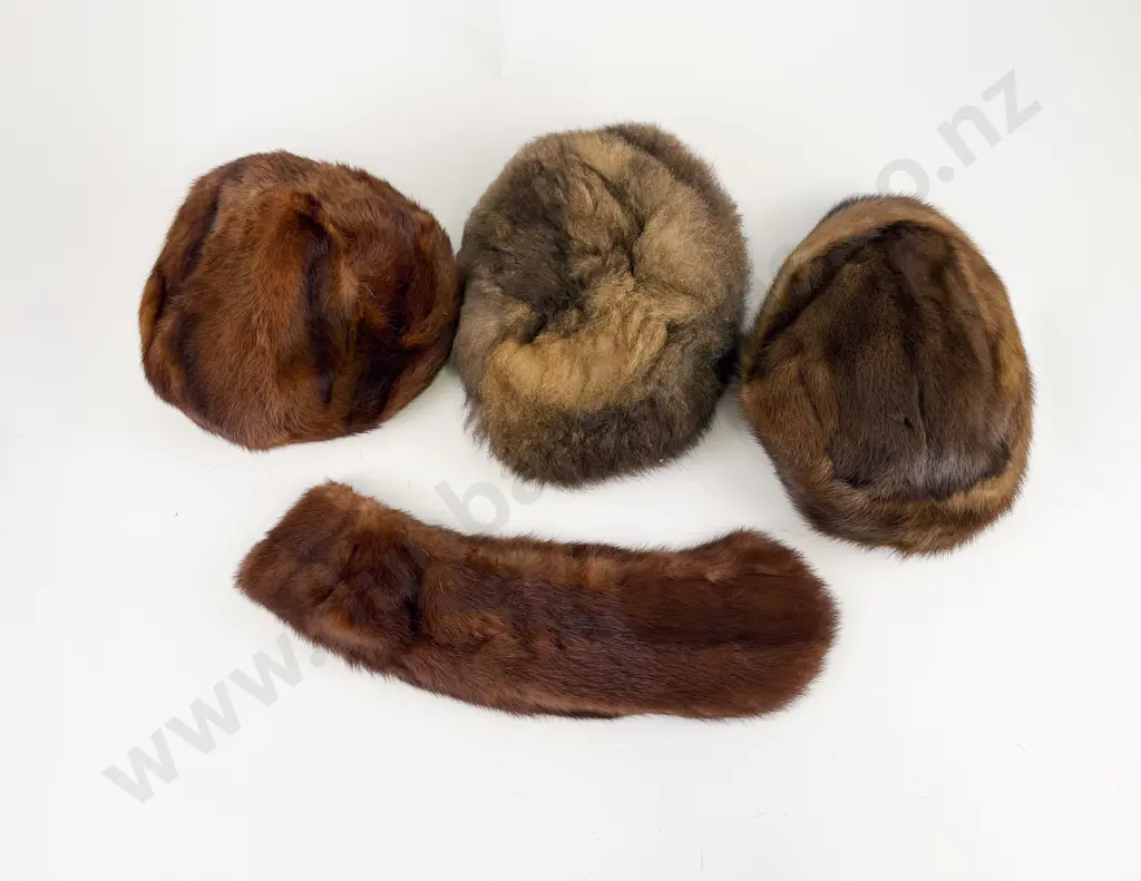 Three Fur Hats and Collar Image 1++